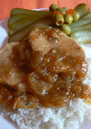 Hagymás sertéskaraj recept fotója