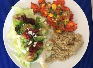 Una foto de Ensalada con coles de Bruselas