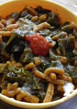 A picture of Palak ganthiya nu shak.