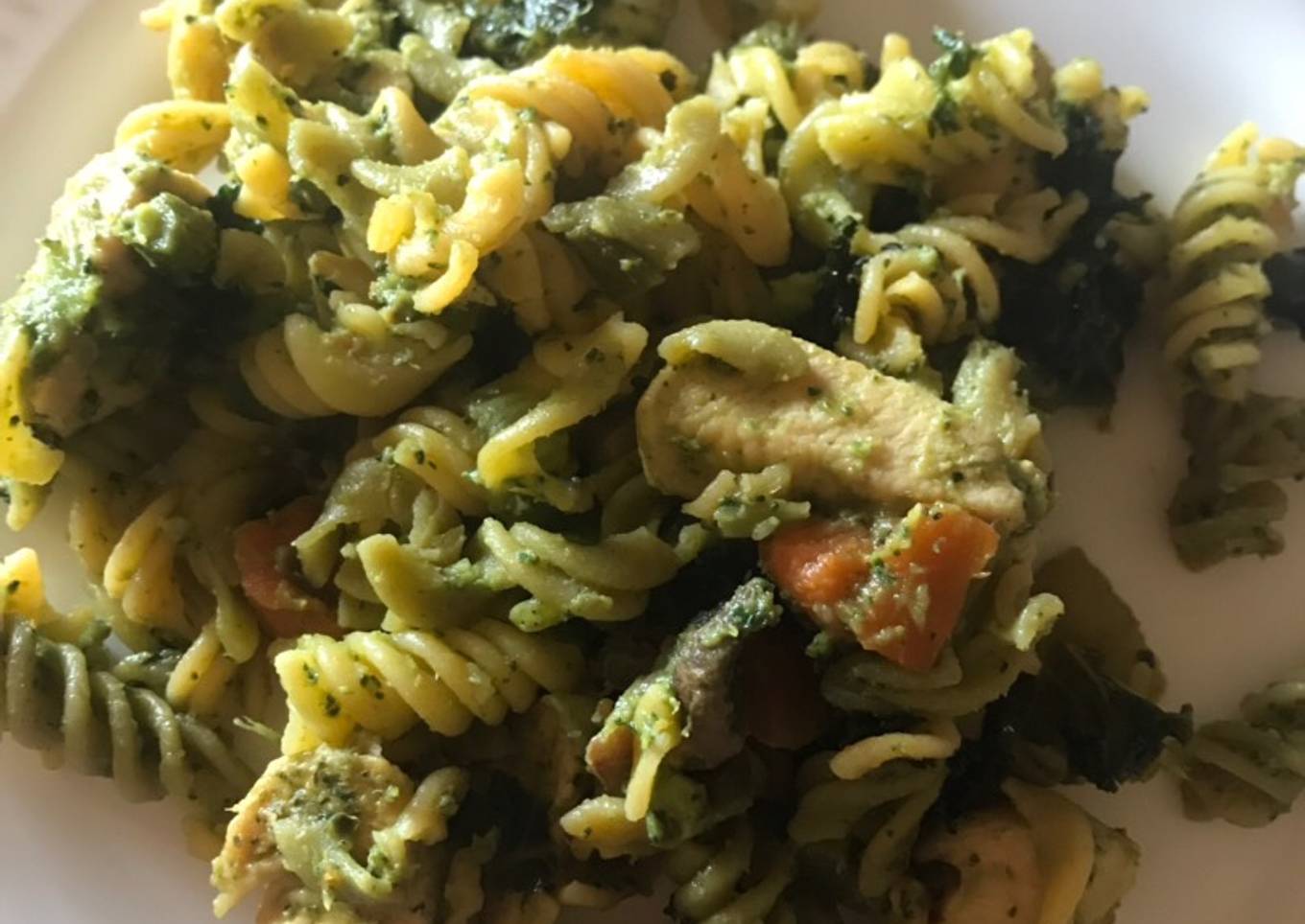 Pasta con pollo y verduras fit 💪🥦🥕