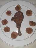 Bread balls with chicken lap
