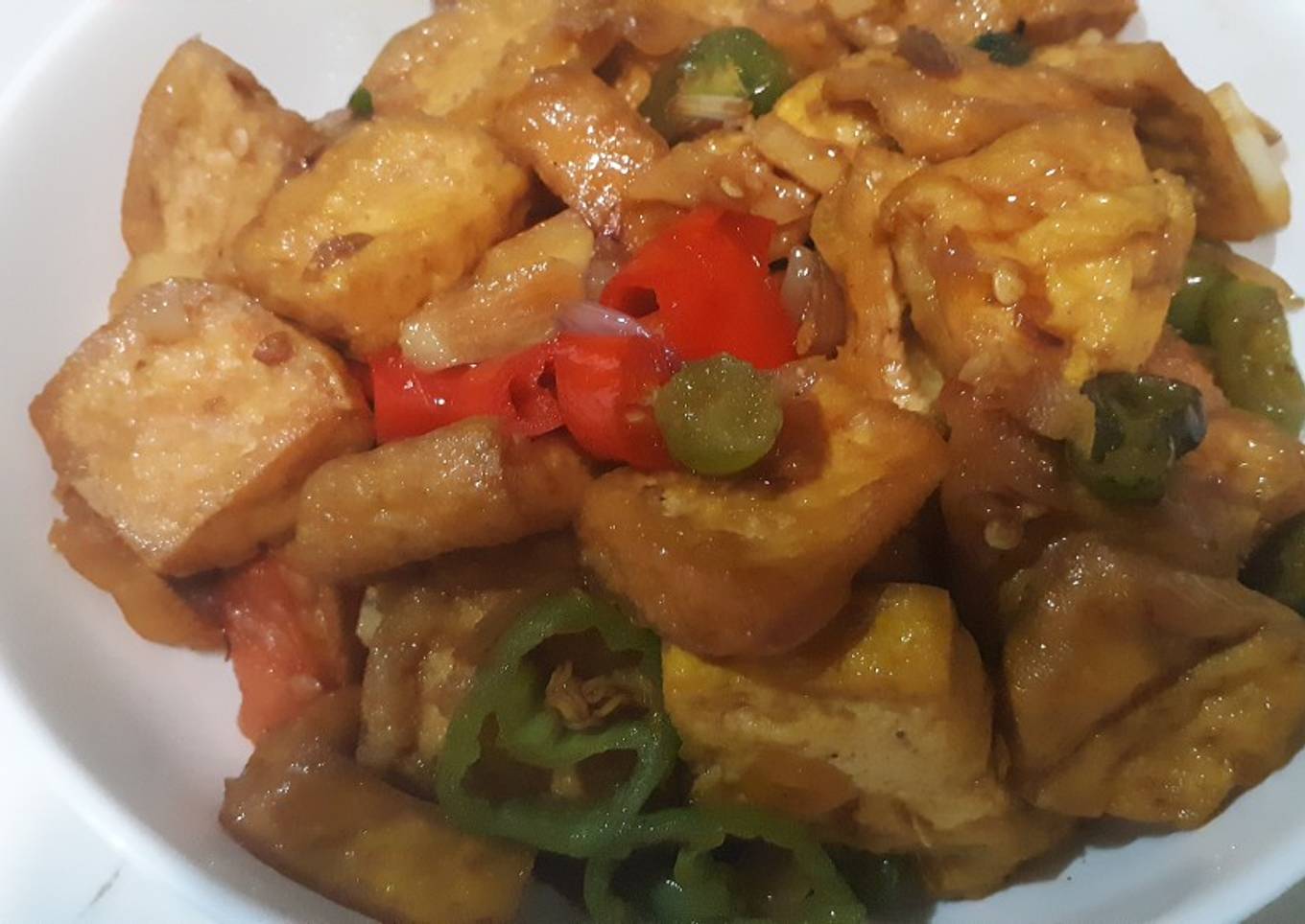 Tumis Tahu Cabe Gendot