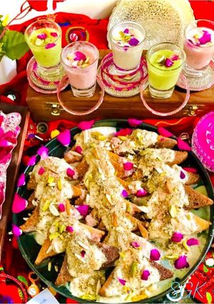 शाही टुकड़ा विथ कलर फुल रबड़ी शॉट्स रेसिपी मुख्य फोटो