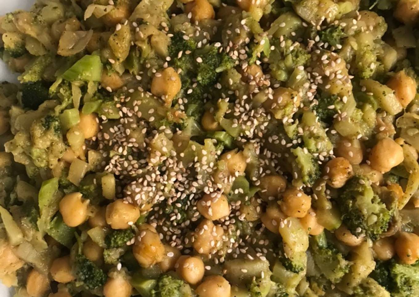 Garbanzos al curry con verduras