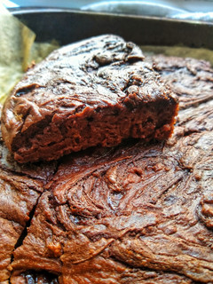 A picture of My Indulgent Chocolate Chip Protein Brownies.