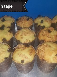 Foto resep Cup Cake Tape singkong keju kismis
