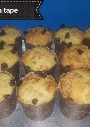 Foto resep Cup Cake Tape singkong keju kismis