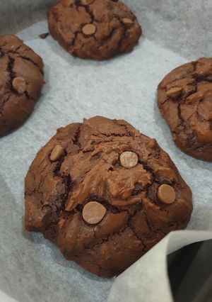 Foto resep Fudgey chocolate cookies