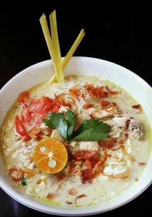 Foto resep Soto ayam santan praktis