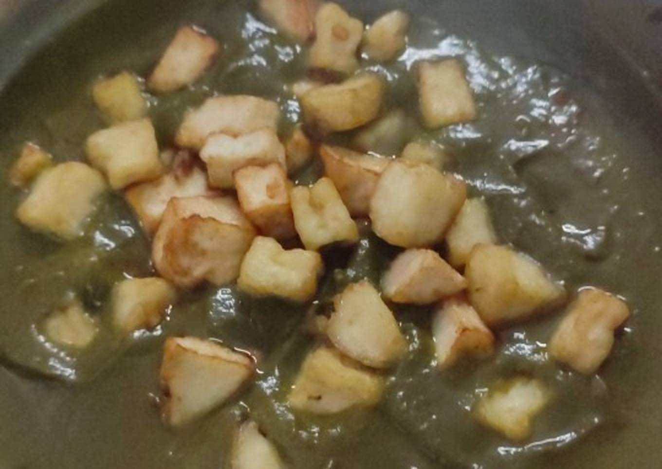 Palak Peas Paneer, roti, jeera rice