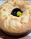 Budín de pera, naranja y limón