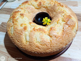 Budín de pera, naranja y limón