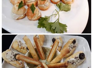 Una foto de Profiteroles salado  rellenos
