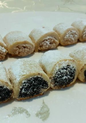 Mákos, diós linzerfalatok recept fotója