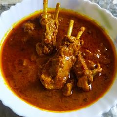A picture of Mutton curry Traditional Bihari Style.