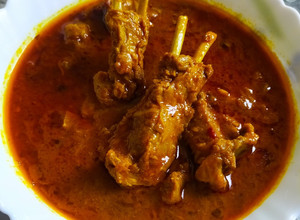 A picture of Mutton curry Traditional Bihari Style.
