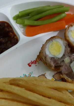 Foto resep Scotch egg dgn saus asam manis