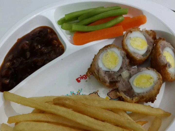 Langkah Gampang Membikin Resep  Scotch egg dgn saus asam manis yang Lezat Sekali, Menggugah Selera