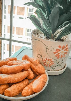 Hình của món Khoai mỡ chiên thơm ngon, giòn rụm.