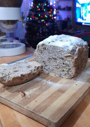 Una foto de Pan dulce navideño en máquina de pan 🎄