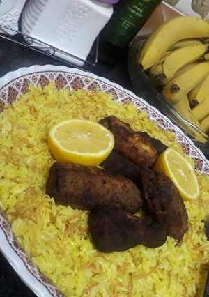صورة لوصفة سمك مع رز (صيدية)
