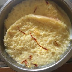 A picture of Bread Rasamalai.