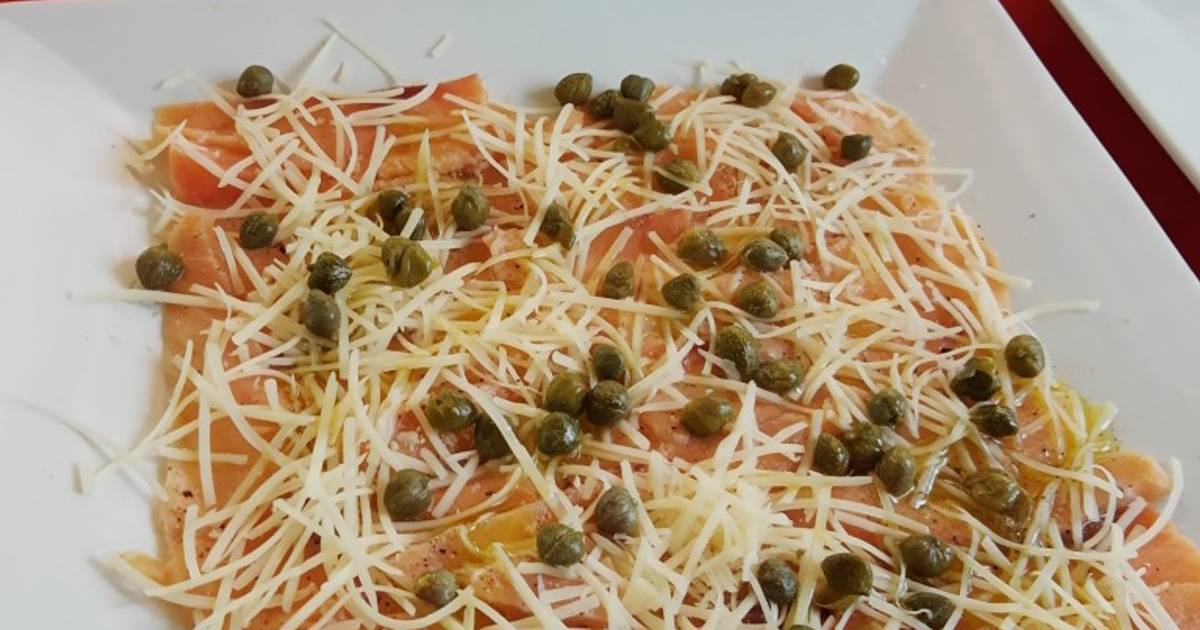 Carpaccio de Salmón Receta de Felipe Andres Cortes Figueroa Cookpad