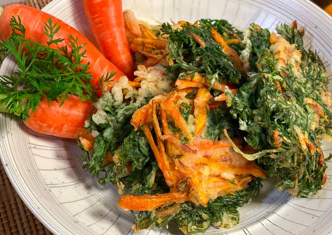 Carrot Leaves Tempura