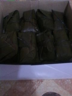 Foto resep Lontong isi oncom pedas