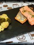 Trancio di trota con verdure saltate