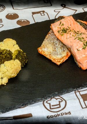 Foto di Trancio di trota con verdure saltate