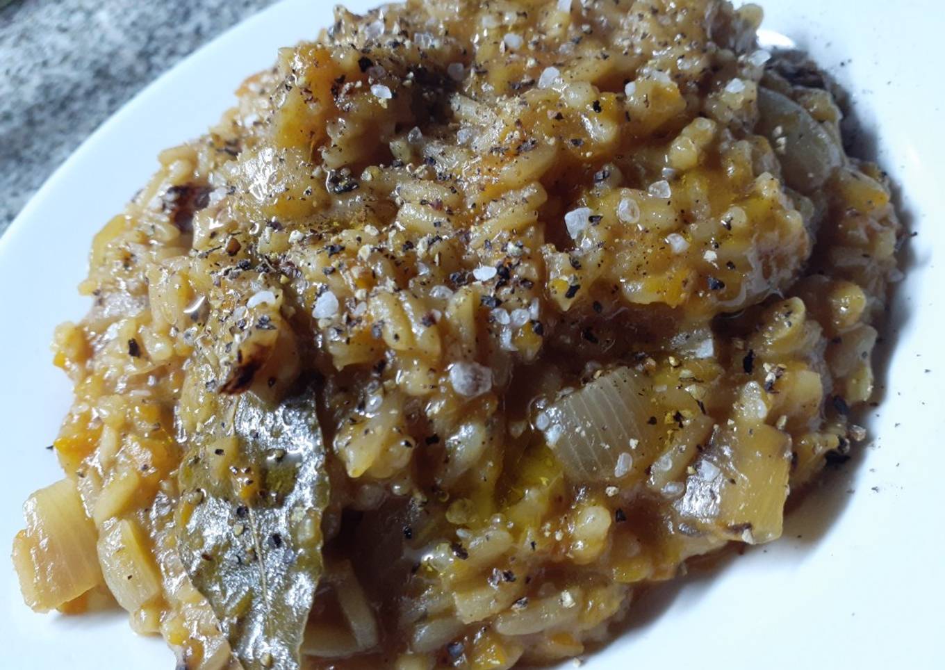 Risotto de calabaza y curry