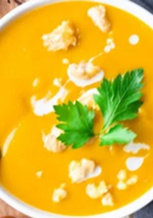 Une photo de Veloute de butternut au lait de coco