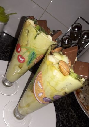 صورة لوصفة زعزع بعصير الافوكا والفواكه الطازجة😋😋