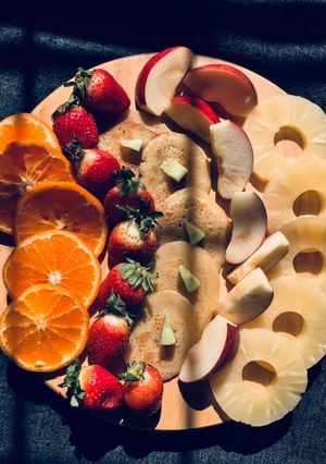 A picture of Fruit pancake charcuterie board.