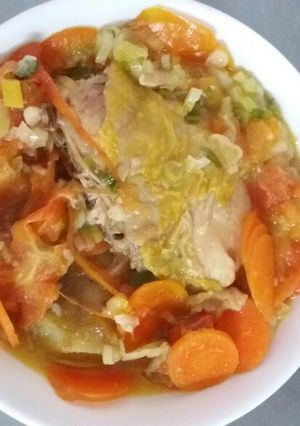 Una foto de Pernil de pollo con Zanahoria