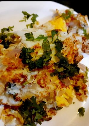 A picture of Cheese Egg Veggies Scrambled.