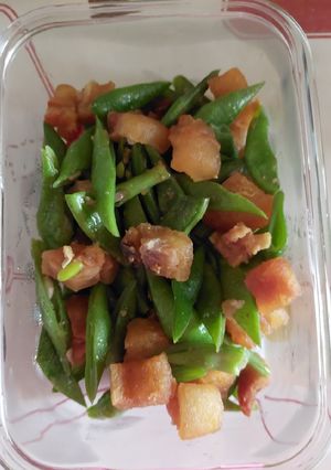 醜豆豬油炸 的食譜成品照片