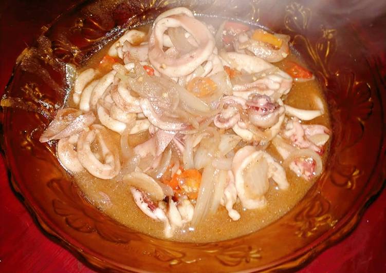 Langkah Mudah untuk mengolah Cumi saus tiram pedas Lezat