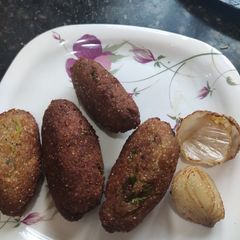 A picture of Soya chunks kabab.