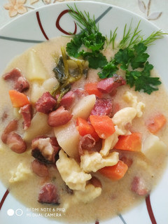 Zöldséges, száraz bableves recept fotója