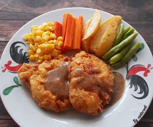 Resep Mudah Steak Ayam Crispy dengan Saus Barbeque Homemade Nikmat Lezat Resep Mudah Steak Ayam Crispy dengan Saus Barbeque Homemade Nikmat Lezat
