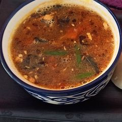 Ginger and black pepper rasam A picture of Ginger and black pepper rasam.