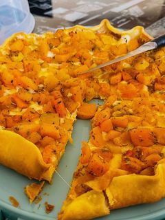 Foto di Torta salata di zucca, quark e scamorza affumicata