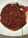 Ternera en salsa de tomate y ajvar