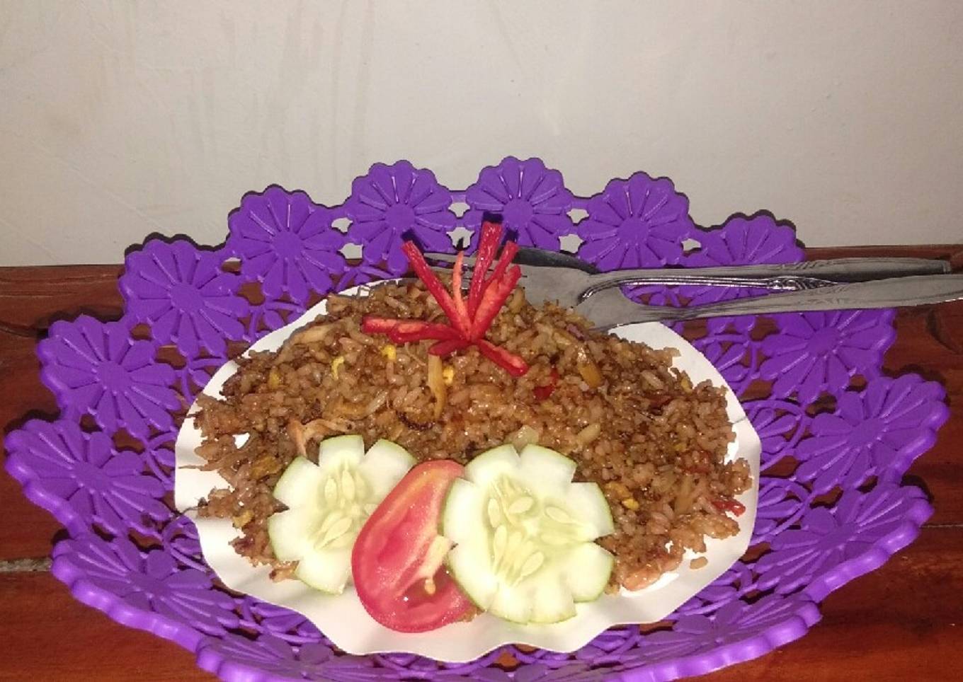 Nasi goreng kecap bumbu iris nan simple