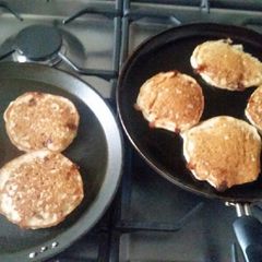 A picture of OCB..Oat, Cottage Cheese and Banana Flapjack/Pancakes.