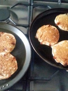 A picture of OCB..Oat, Cottage Cheese and Banana Flapjack/Pancakes.