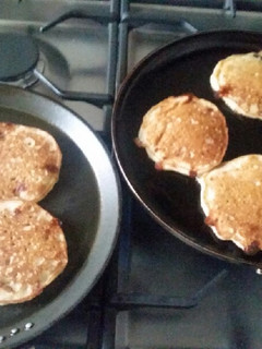 A picture of OCB..Oat, Cottage Cheese and Banana Flapjack/Pancakes.