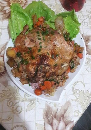 صورة لوصفة دجاج محشي بالخضار